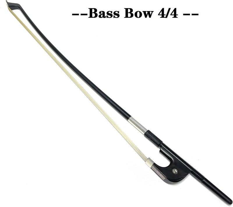 LIEKE Carbon Fiber Upright Bass Bow 4/4 Size German-Style Double Bass Bow - Image 2